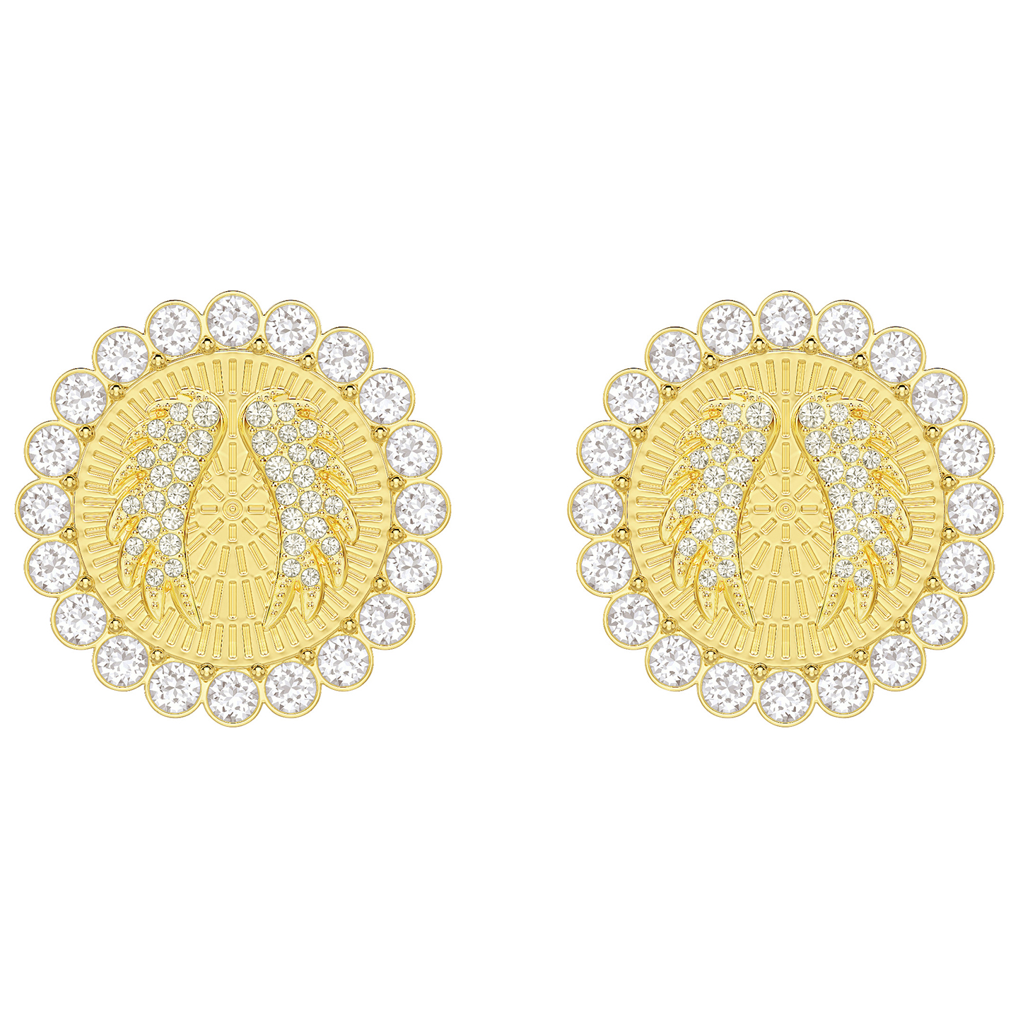 Swarovski Lucky Goddess Clip Earrings - White - Gold Plating 5464120