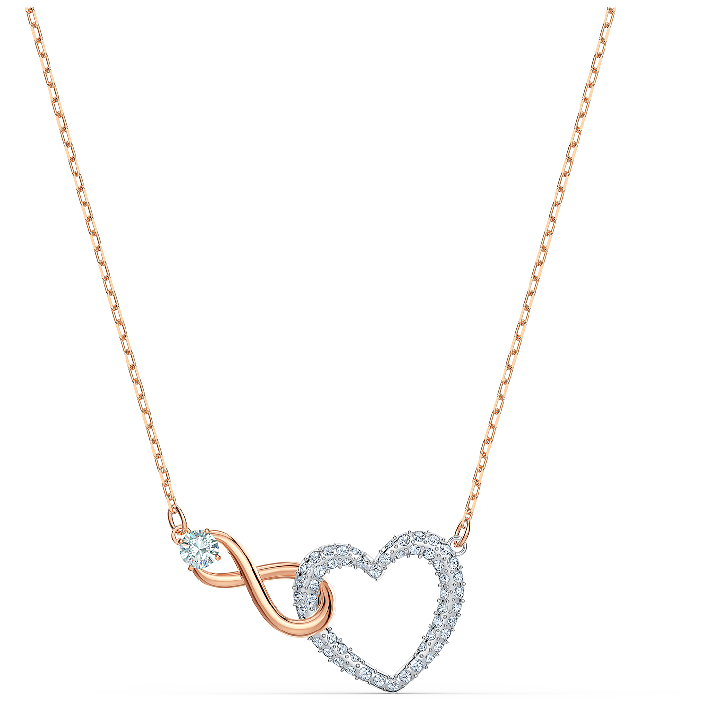 Swarovski Swarovski Infinity Heart Necklace - White - Mixed Metal