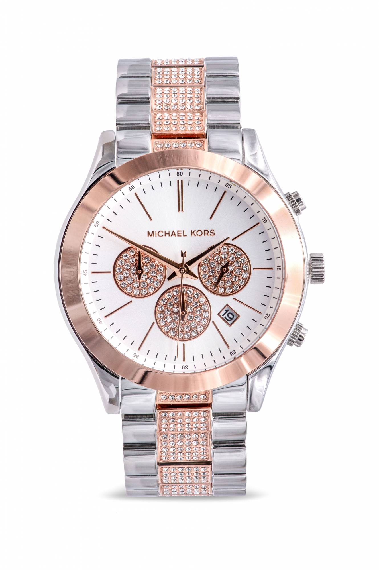 Michael Kors Slim Runway Two-Tone Stainless Steel Mens Watch MK8911