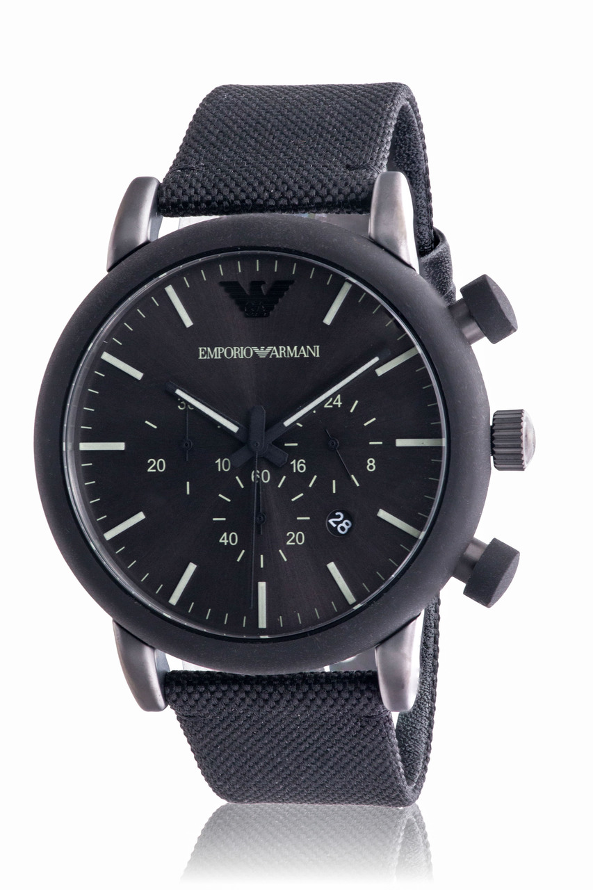 Emporio Armani Chronograph Time Inc Fabric Watch Mens - Jacob AR11409