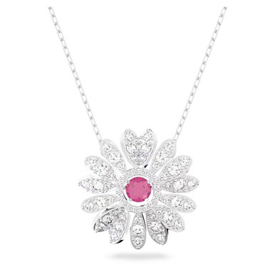 Swarovski Eternal Flower Pendant - Flower - Pink - Rhodium Plated 5642870