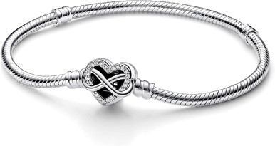 Pandora Moments Sparkling Infinity Heart Clasp Snake Chain