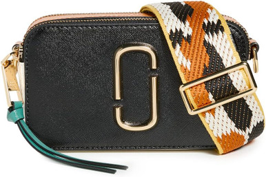 Marc Jacobs Snapshot Crossbody Bag - Black/Honey Ginger Multi