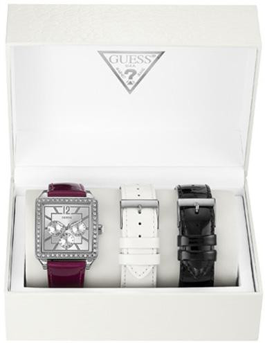 Guess Crystal Leather Box Set Ladies Watch W14046L1 - Jacob  display picture 1