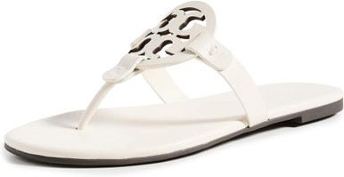 Tory Burch Womens Miller Soft Sandals - New Ivory/Off White