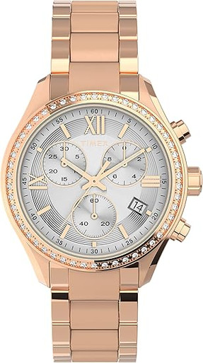 Timex Women\'s Watch TW2V57900 Quartz Chronograph Silver Dial Rose Gold 38mm Timex Women main image 4