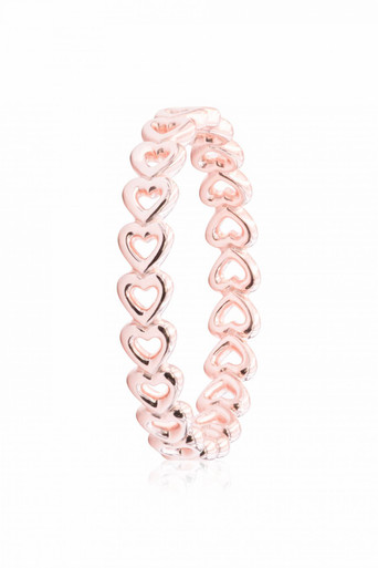 Linked Love Ring in Pandora Rose - Size 54 180177-54 - Jacob Time Inc