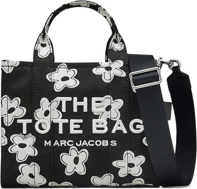 MARC JACOBS THE TOTE BAG ホワイト/ブラック Latest Marc Jacobs Black White Monogram Small Crossbody Tote
