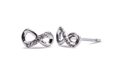 Pandora - Sparkling Infinity Stud Earrings - 298820C01
