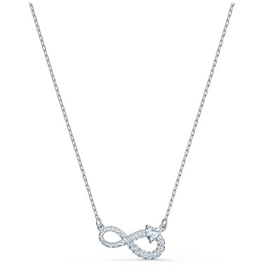 Swarovski Swarovski Infinity Necklace - White - Rhodium