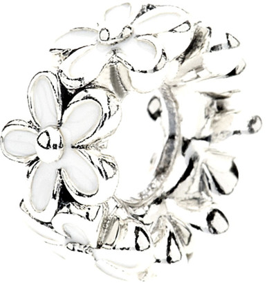 White Daisy Flower Spacer Charm