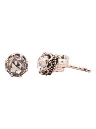 Pandora Clear Sparkling Crown Stud Earrings - 298311CZ