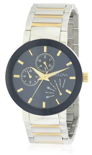 Bulova Two-Tone Stainess Steel Mens Watch 98C123 - Jacob Time Inc