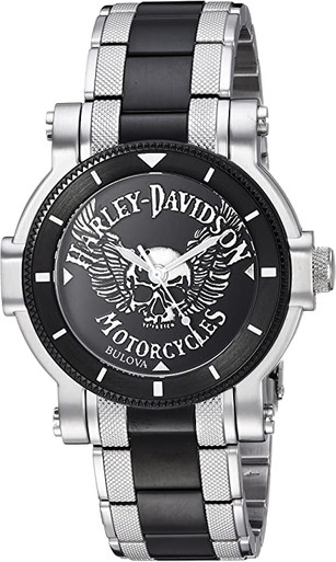 Harley-Davidson Winged Skull Mens Watch 78A109 - Jacob Time Inc