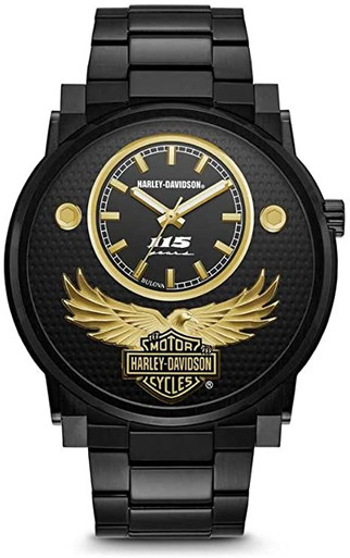 Harley-Davidson 115th Anniversary Limited Edition Black Mens Watch