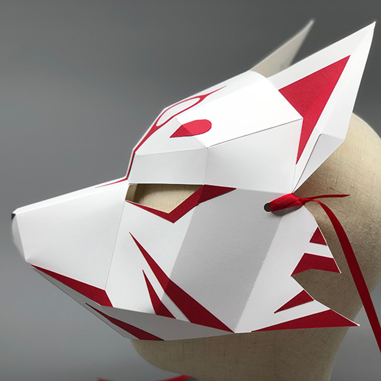 Kitsune Full Face Mask - The Demon Fox