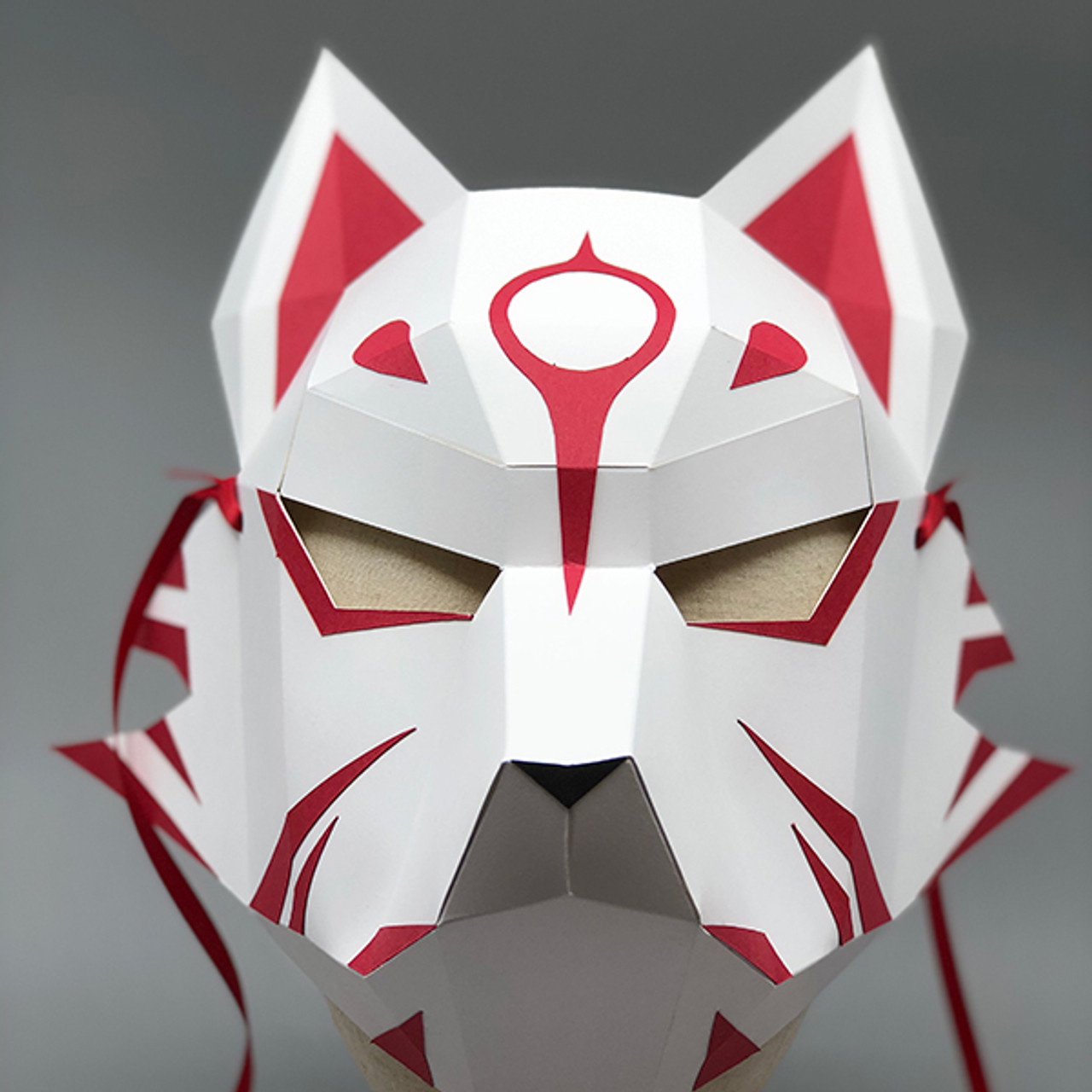 Kitsune Full Face Mask - The Demon Fox