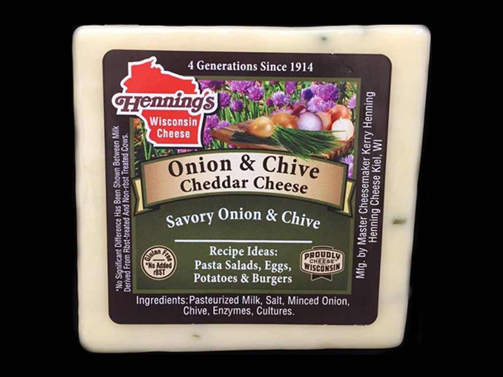 Henning's Onion & Chives Cheddar Cheese