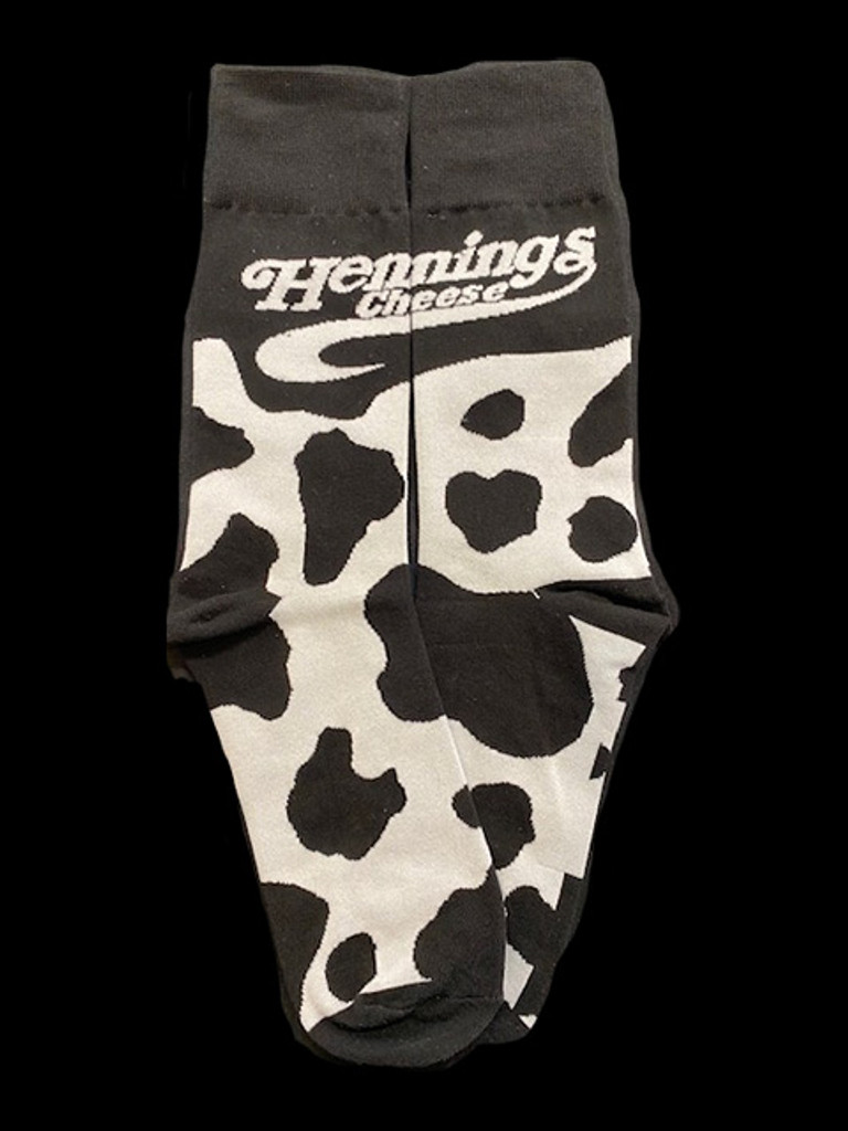 Henning's Cheese Cow Print Socks