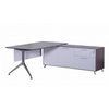 Nero Chamfered Executive Desk with RH Return meath