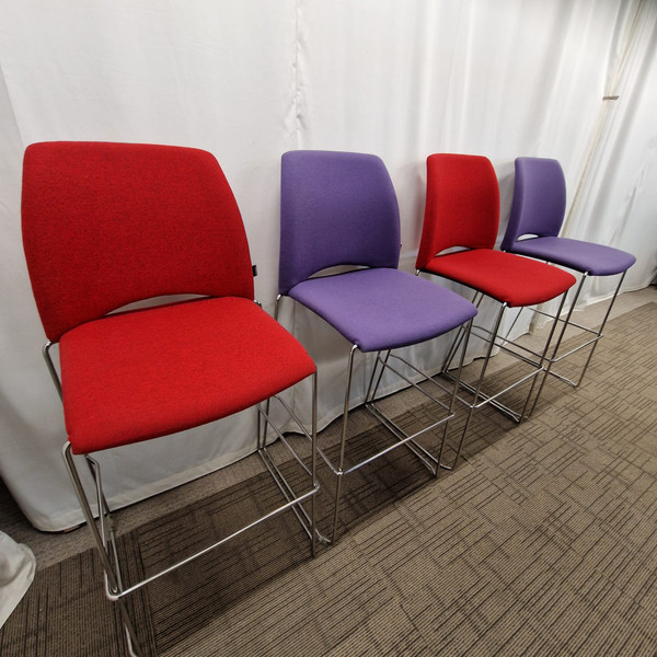 fabric high counter chairs x 4