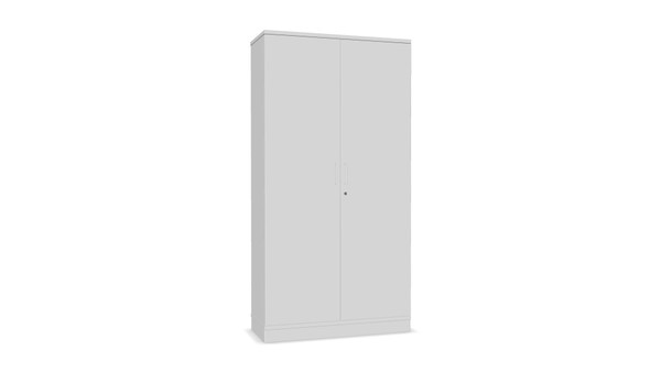 White 2 door storage units 1874H x 424D x 1000W