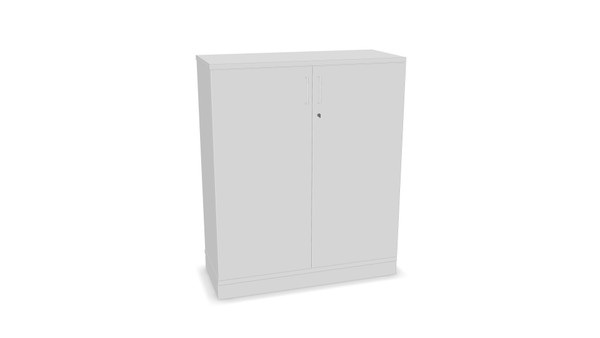 white 2 door storage 1120H x 1000W x 424D