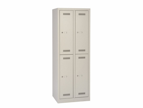 Monobloc Lockers - 4 x half height doors with key locks  1700mm h, 610mm w, 500mm d.