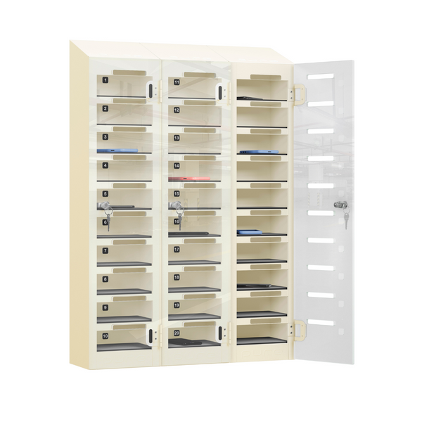 Pure 30 Compartment Phonesafe Plus Locker cream meath
