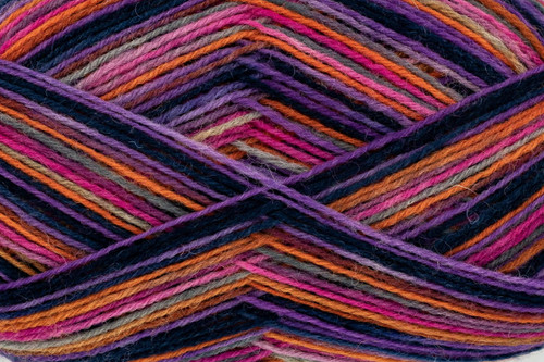 King Cole Zig Zag 4ply Sock Wool - Self Patterning Pink/Purple - Dragonfly 4812