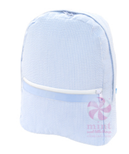 small seersucker backpack