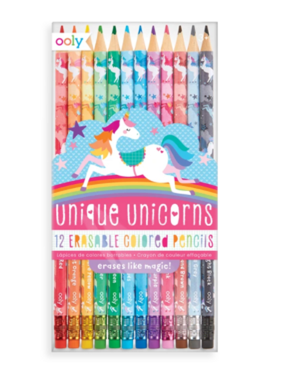 Unique Unicorns Erasable Colored Pencils - Set of 12