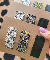 2.5" Rectangle Scallop Snap Clip 3 pack - Skull Island