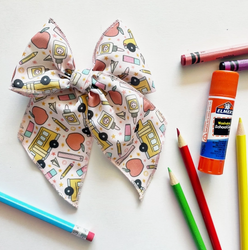 Back to School Pink Elle Bow