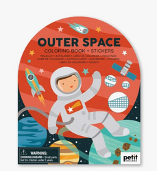 Coloring Book with Stickers: Outer Space
