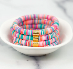 Candy Disc Enamel Heishi Beads, for Tubular Bracelets & Necklaces