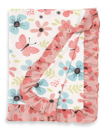 Butterflies & Blooms Ruffle Stroller Blanket Butterflies & Blooms Ruffle Stroller Blanket