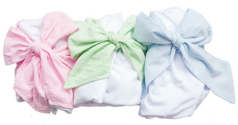 personalized swaddle and bow