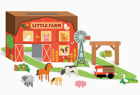 Little Farm Wind Up and Go Playset