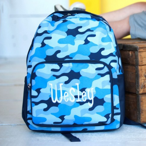 Monogrammed/personalized Retro Camo Backpack 