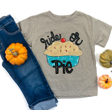 Ride or Pie Thanksgiving Shirt, Toddler and Youth Tee