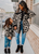Mommy & Me Leopard Sherpa and Corded Jacket - Adult