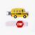 Yellow Bus & Red Stop Sign Alligator Clips