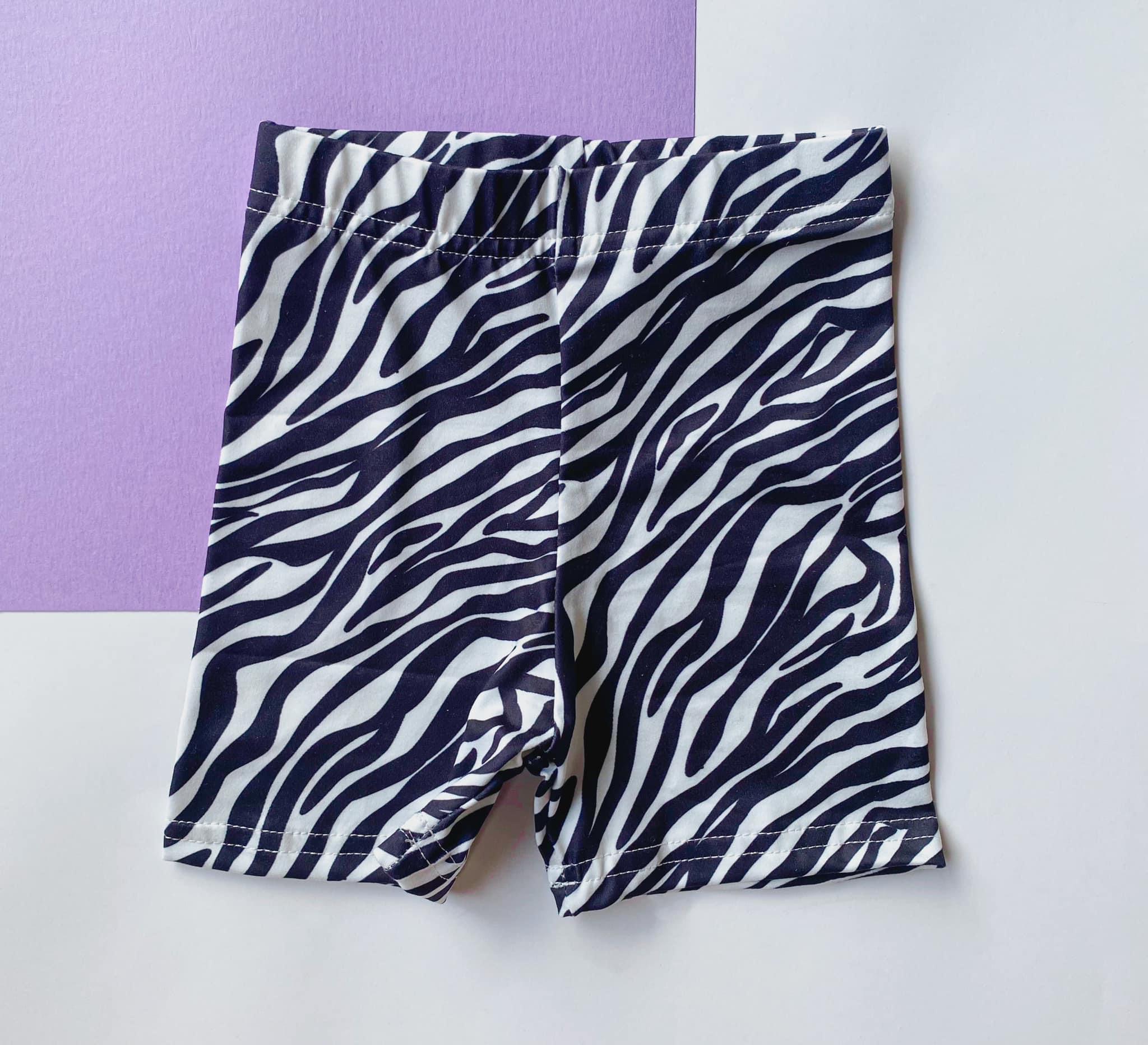 Zebra Print Biker Shorts
