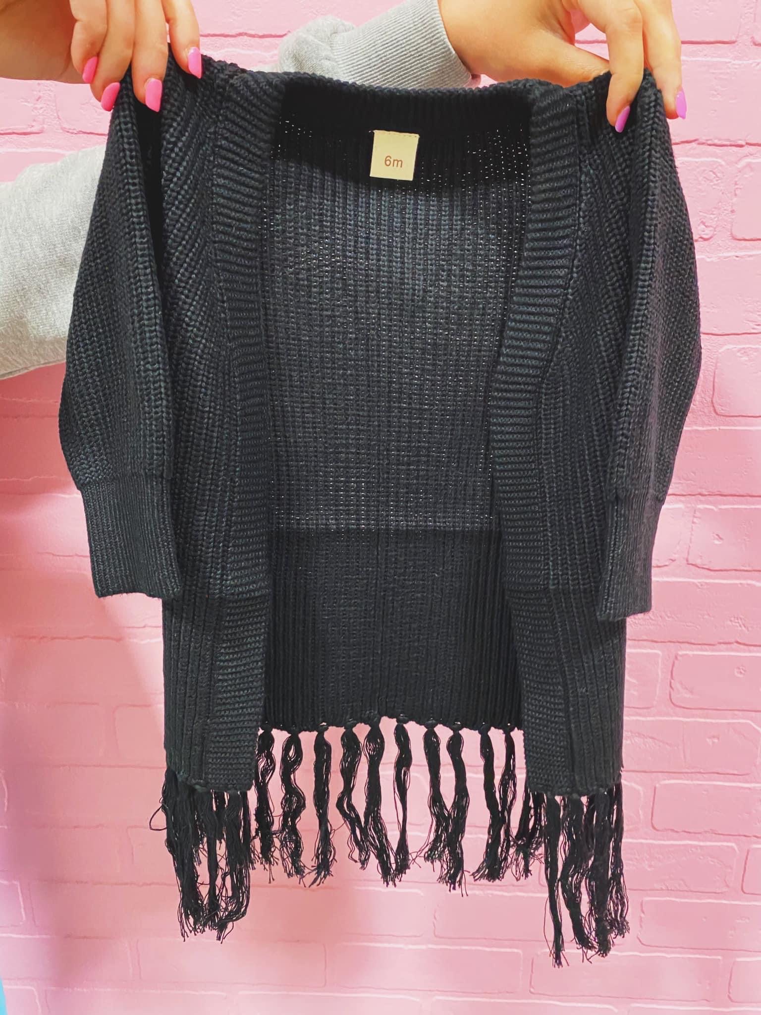 トップス EBONY Fringe Hand knit Cardigan 41jjhRF0-VL.jpg