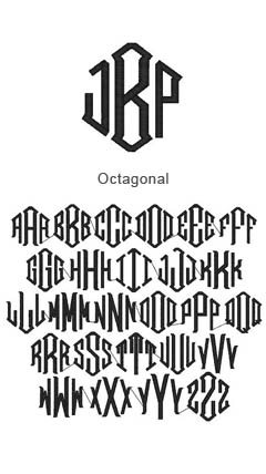 monogram octagonal