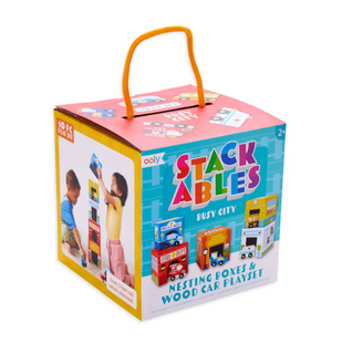 Stackables Nested Cardboard Toys & Cars Set: Busy City