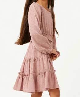 Woo.【SOIL】VOILE DOT FRILL SMOCK luxe GY5184.Mauve.Front__36070.