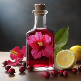 Lemon / Cranberry Hibiscus Raw Living Mother Vinegar