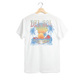 youth, del sol, island, tee shirt, eco tee, white outdoor